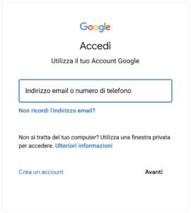 Accesso a Gmail