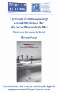 Progetto lettura 2020-2021 - Hisham Matar